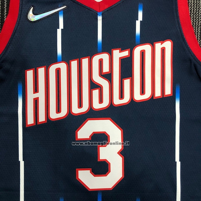 Maglia Houston Rockets Kevin Porter JR. #3 Citta 2021-22 Blu